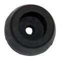 A black circular rubber wheel or caster with a central hole, shown on a plain white background.