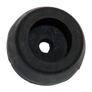 A black circular rubber wheel or caster with a central hole, shown on a plain white background.